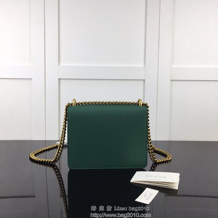 GUCCI古馳 新款 專櫃品質 原單 431384 綠色 鏈條單肩斜挎包HY1362